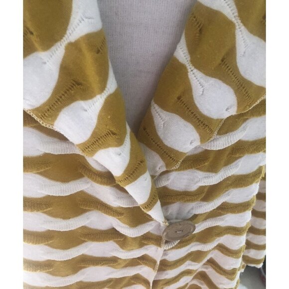 Adorn Women's Large Tunic Shirt  Asymmetrical Hem Cotton Spandex Blend Yellow - Picture 5 of 9